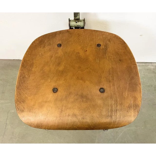 Industrial Workshop Chair, Czechia, 1950s For Sale - Image 9 of 17