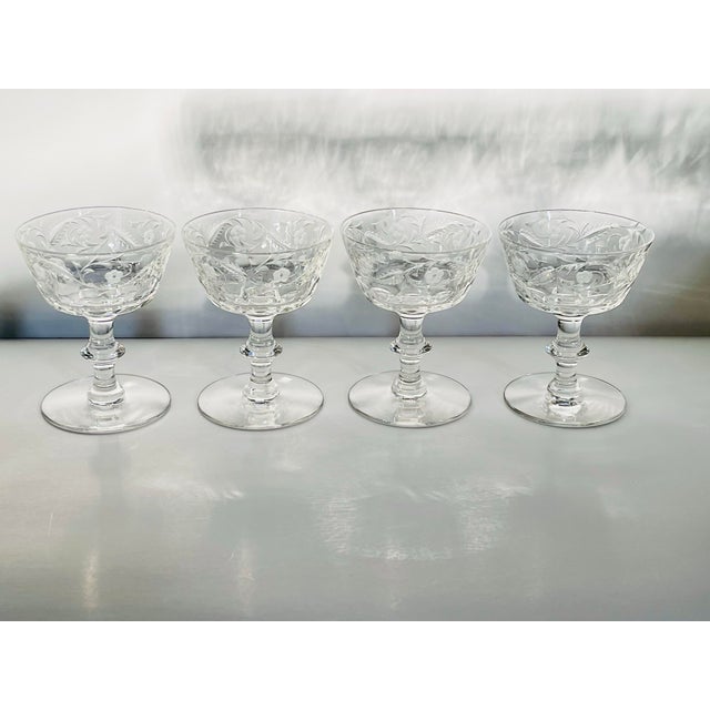Early 20th Century Seneca Cut Glass Champagne - Set of Four For Sale - Image 10 of 10