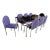 1970s Postmodern Italian Chrome & Glass Dining Table + 8 Chairs For Sale