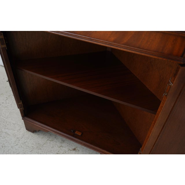 Wood English Made Mahogany Inlaid Corner Cabinet For Sale - Image 7 of 17