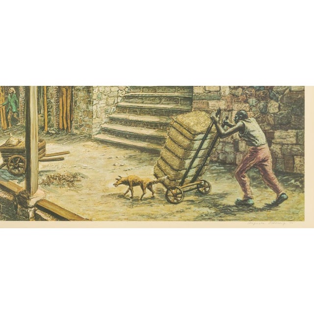 Augusta Oelschig (Savannah, 1918-2000), Factors Walk, Lithograph, pencil signed and dated '75 and titled in pencil...