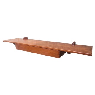1960s Danish Teak Console Shelf W Drawer Aksel Kjersgaard for Odder Møbler For Sale
