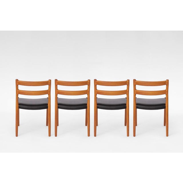 Model 84 Dining Chairs by Niels Otto Møller for J.L. Møller Mobelfabrik, Denmark, 1960s, Set of 4 For Sale - Image 4 of 9
