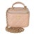 Beige Quilted Lambskin Mini Vanity Case With Chain For Sale