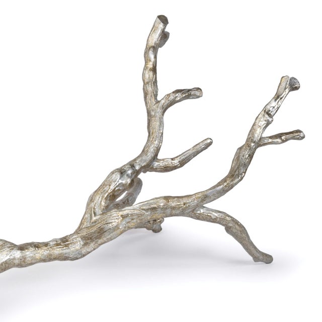 Regina Andrew Metal Branch in Ambered Silver For Sale - Image 4 of 6