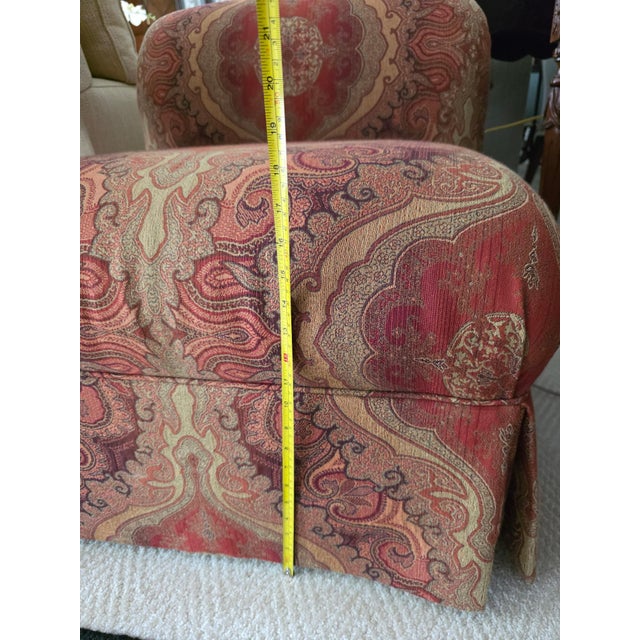 Textile Pair of Gorgeous Bohemian Paisley Chairs by Pearson Furniture For Sale - Image 7 of 10
