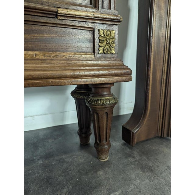 Wood Louis XVI Style Bed in Mahogany For Sale - Image 7 of 8