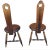 Brown Stencil Decorated Pine Trifid Milking Stools, a Pair For Sale - Image 8 of 9