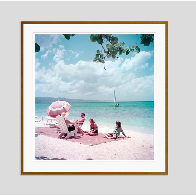 Jamaica Boat Local sailboats on the turquoise waters of the sea in Jamaica, 1948 (Printed Later). (Photo by Toni Frissell)...