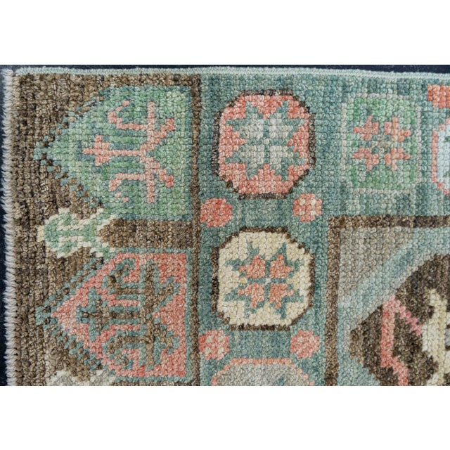 Turkish Oushak Rug 2'10" x 10'6" #20018 For Sale - Image 4 of 8