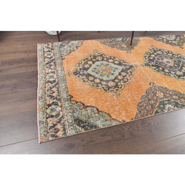 Farmhouse 1960s Turkish Hand-Knotted Oriental Runner Rug For Sale - Image 3 of 8