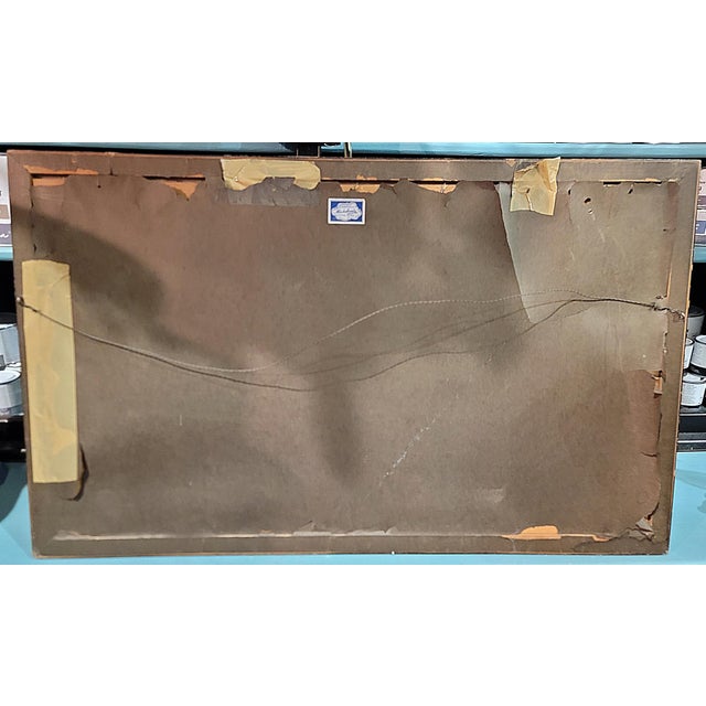 1950s Chinese Silk Embroidery in Frame For Sale - Image 9 of 10