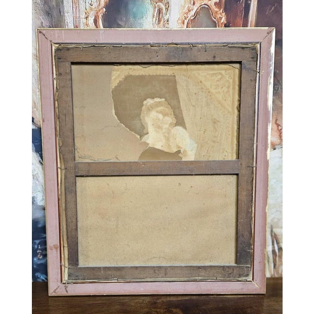 1920s After Greuze, Depicting a Young Woman at a Window, 1920s, Fabric, Framed For Sale - Image 5 of 6