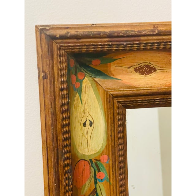 Late 19th Century Antique French Provincial Handpainted Mirror For Sale - Image 5 of 6