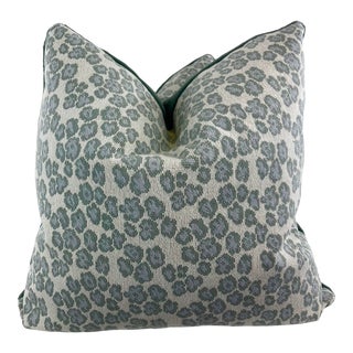 Cowtan & Tout "Panther" in Celeste 22" Pillows-A Pair For Sale