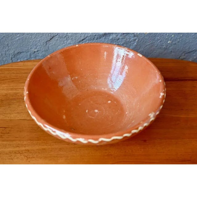 Rustic Large Vintage Terracotta Bowl For Sale - Image 3 of 7