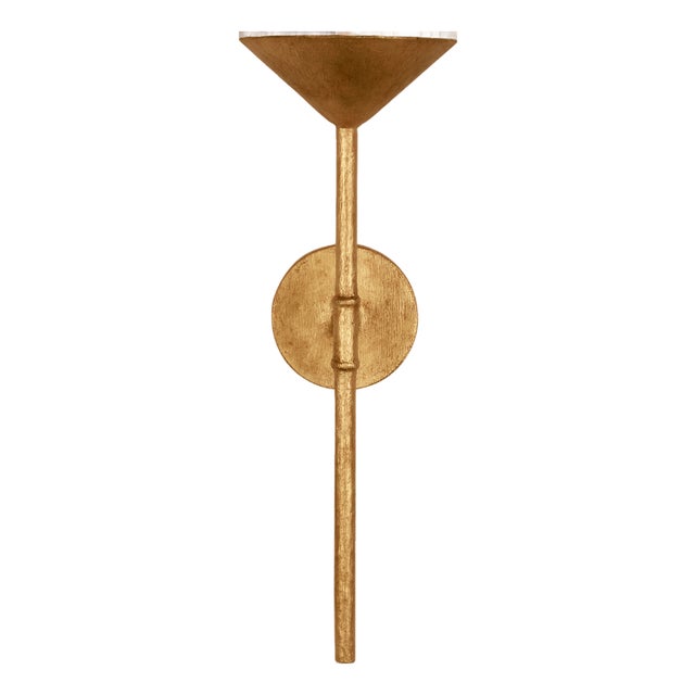 Julie Neill for Visual Comfort Signature Eleanor 21" Tail Sconce in Antique Gold Leaf For Sale