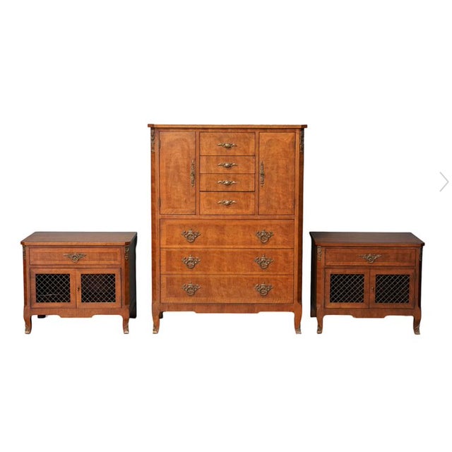 Mid 20th Century Mid 20th Century Henredon French Provincial Tall Boy Dresser – Louis XVI Style Walnut, American Fine Furniture For Sale - Image 5 of 7