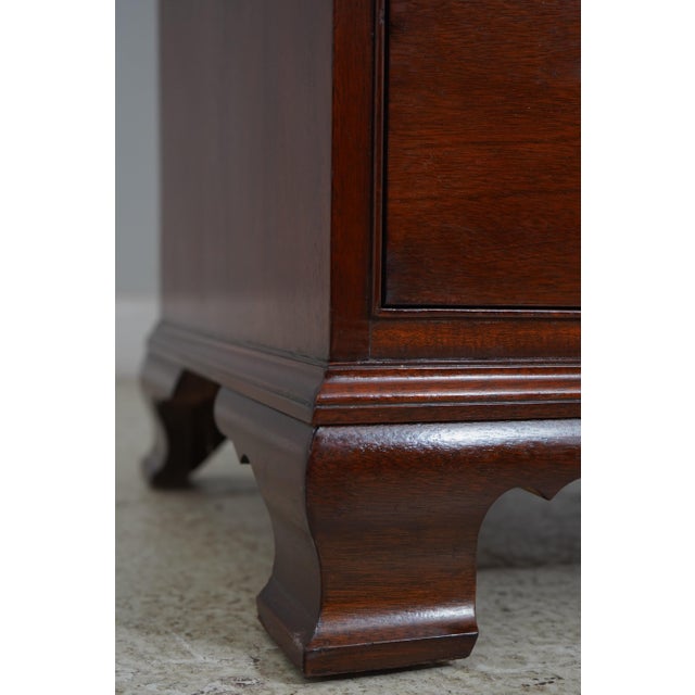 Baker Chippendale Mahogany Tall Chest of Drawers For Sale - Image 9 of 12