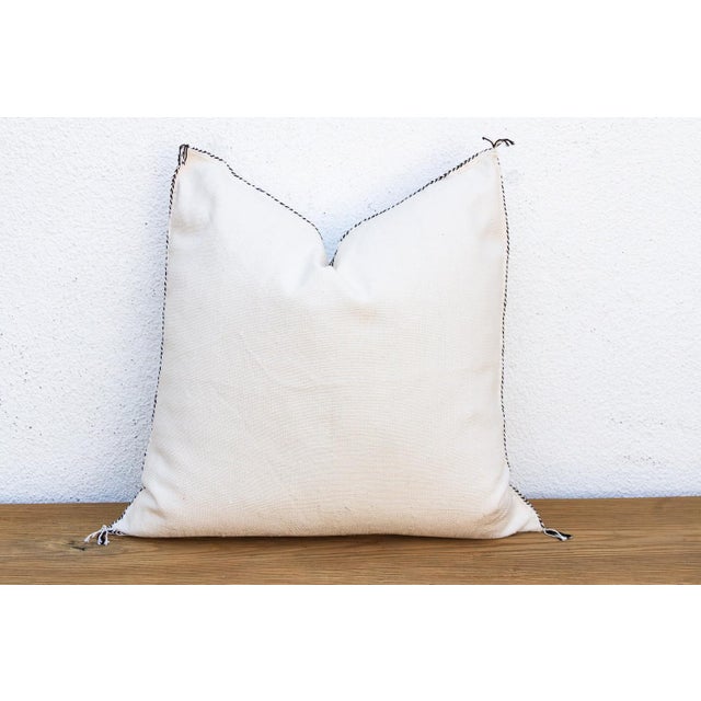 24" Casbah Charcoal Moroccan Silk Pillow For Sale In Los Angeles - Image 6 of 7