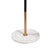 Brass and Black Lacquered Metal Frame Floor Lamp with Marble Base and Glass in the style of Fontana Arte, 1960s For Sale - Image 4 of 6