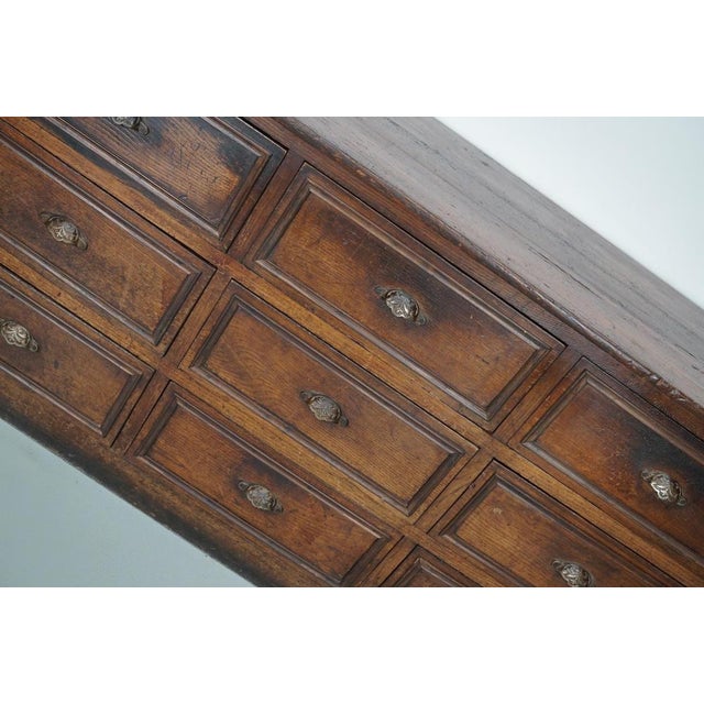 French Oak & Fruitwood Apothecary Filing Cabinet For Sale - Image 6 of 18