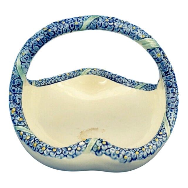 Art Deco Sculpture of Ceramic Basket by Wilhelm Peter August Sus for Karlsruhe, Germany, 1920s For Sale