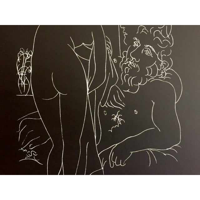 Black Pablo Picasso Vintage 1969 Vollard Suite Fine Art Lithograph Print " Le Repos Du Sculpteur Un Nu a La Draperie " 1933 For Sale - Image 8 of 13