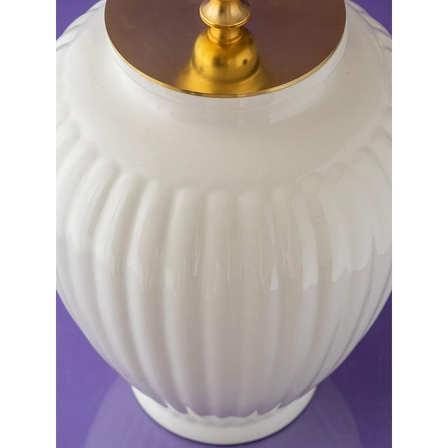 Maximalist Delft Table Lamp with New House of Hackney Floral Lampshade For Sale - Image 5 of 14