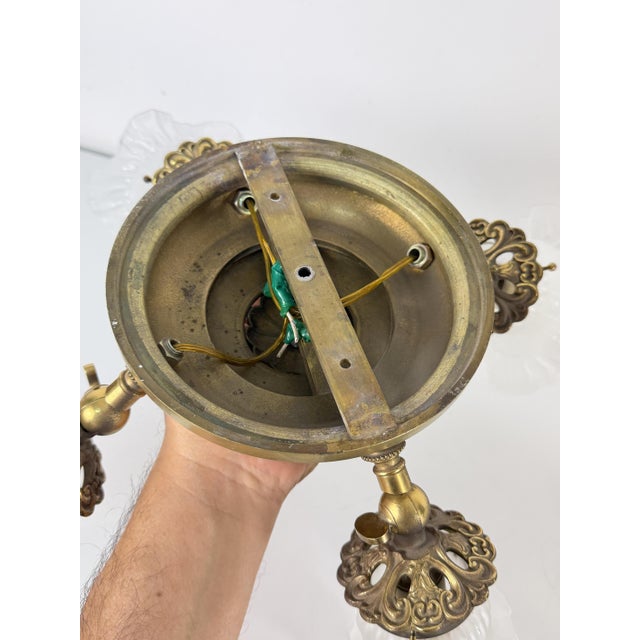 Adjustable Ceiling Lights in Brass and Murano Glass, 1960s, Set of 2 For Sale - Image 16 of 18