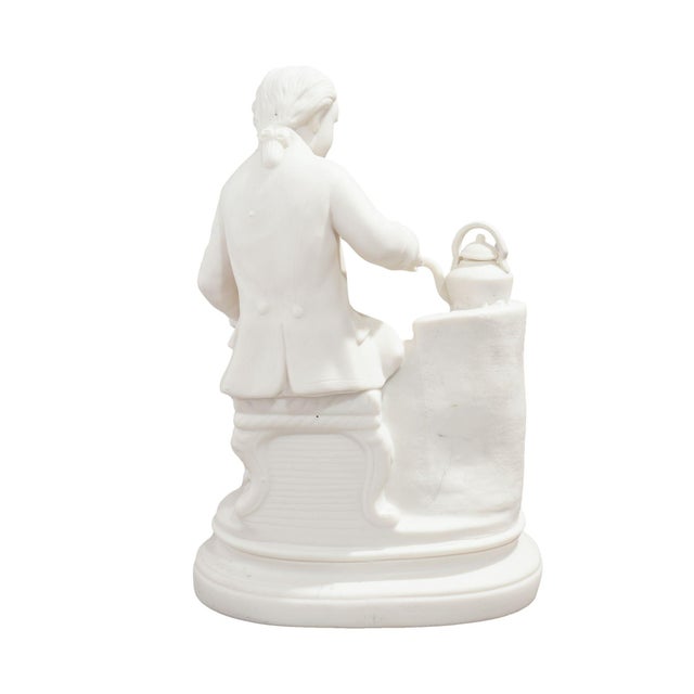 19th Century Parian Figurine of James Watt by Copeland & Garrett, C. 1840 For Sale - Image 5 of 12
