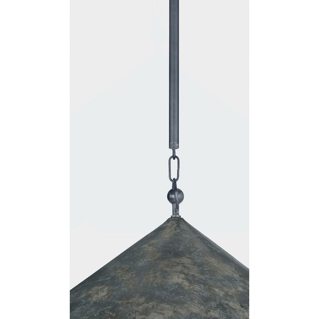 Industrial Hudson Valley Lighting Folly Beach 32 in. 1 Light Pendant in Verdigris Finish For Sale - Image 3 of 10