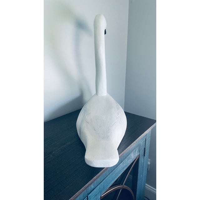 Hand Carved Swan For Sale - Image 4 of 5