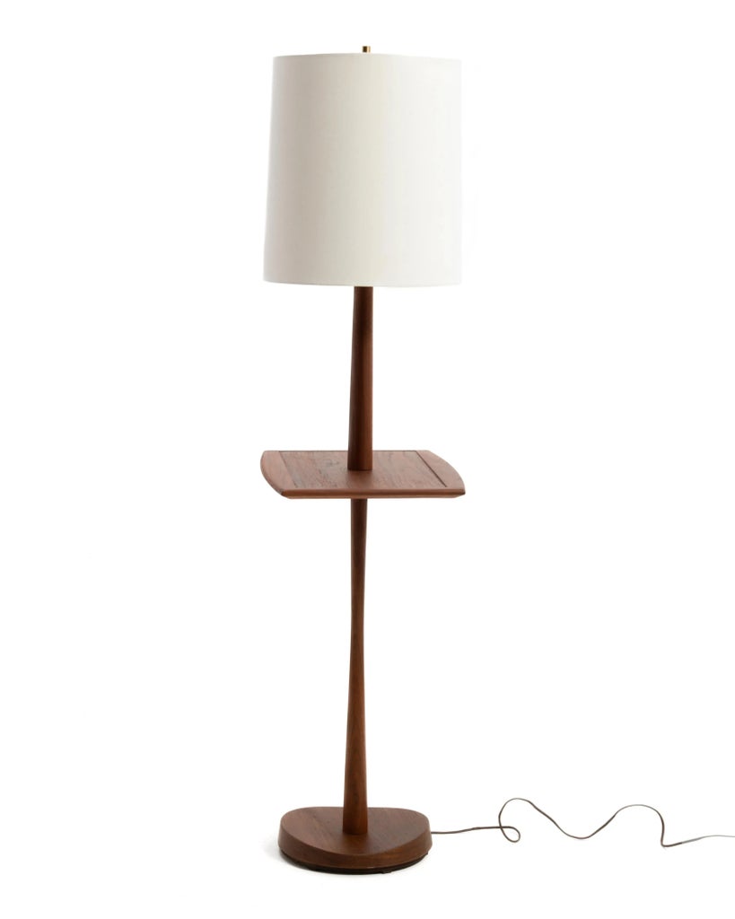 Laurel Lamp Manufacturing Company Mid Century Teak Table Shelf 