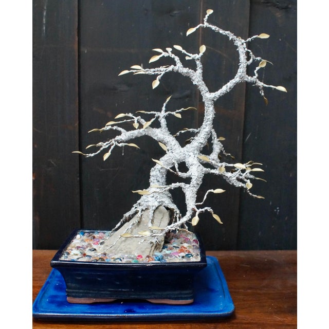 Vintage Silver Solder Gemstone Bonsai Tree, 1970s For Sale - Image 11 of 11