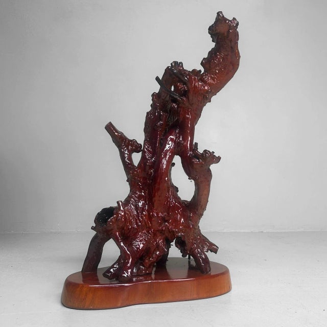 Wood Japanese Rootwood Sculpture Wabi-Sabi Natural Form, 1970s For Sale - Image 7 of 18