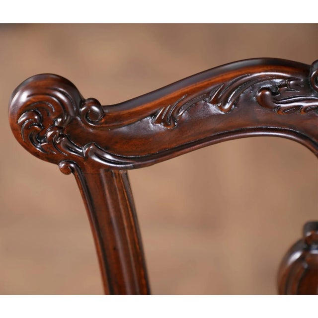 Essex Chippendale Arm Chair For Sale - Image 10 of 12