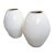 Ceramic Asian Modern Vintage White Milk Oblong Ceramic Vase For Sale - Image 7 of 8