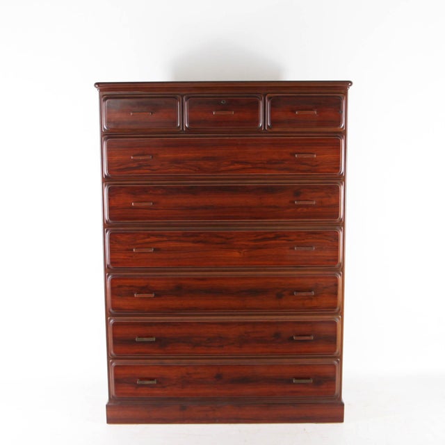 Japanese High Chest of Drawers, 1980s For Sale - Image 12 of 14