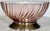 Contemporary Made in France Pink Swirl Centerpiece Bowl With Silver Plated Base, Polished For Sale - Image 3 of 10