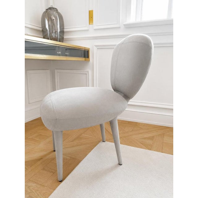 Gold Zep Chair in Leather by Christophe Perichon For Sale - Image 8 of 10