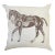 Polo Pony Alpaca Pillow - Chocolate Brown & Ecru For Sale