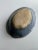 Handmade Blue Oval Pottery Serving Bowl With Shell Details For Sale - Image 4 of 5