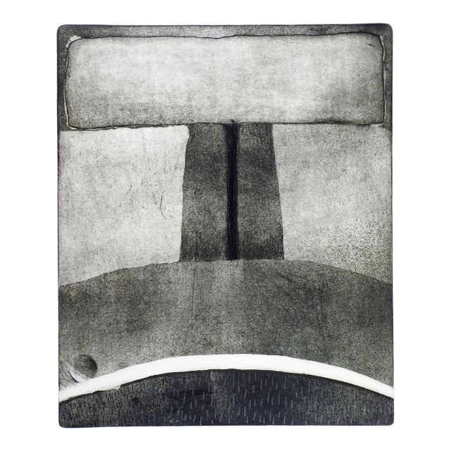 Abstract Monolith Etching by Marilyn Lanfear For Sale