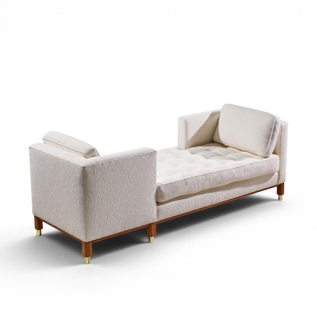 Edward Wormley for Dunbar Style Mid Century Tête-À-Tête Sofa For Sale - Image 9 of 9