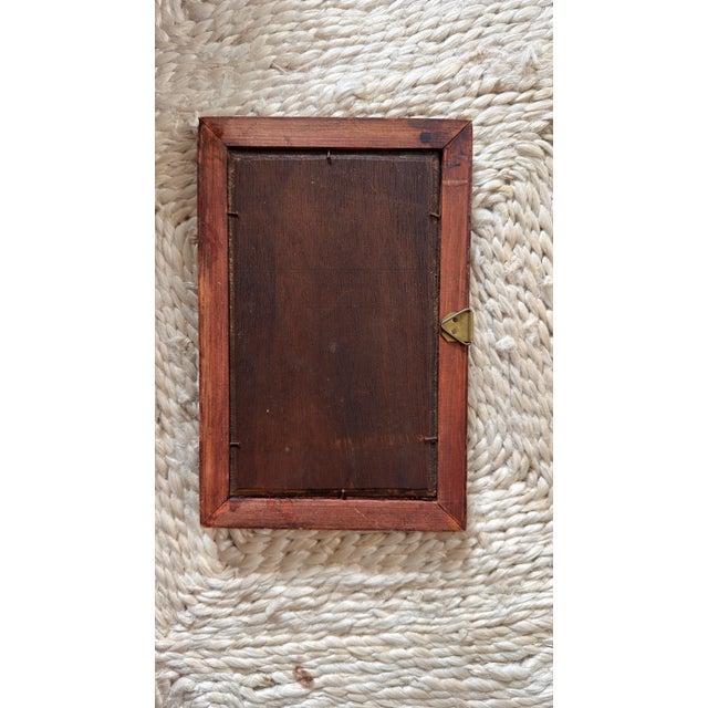 Victorian Silk Embroidery Panel in Walnut Frame For Sale - Image 4 of 4