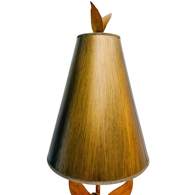 Contemporary Tall & Slender Azalea Gold Table Lamps by Lucas McKearn - a Pair For Sale - Image 14 of 17