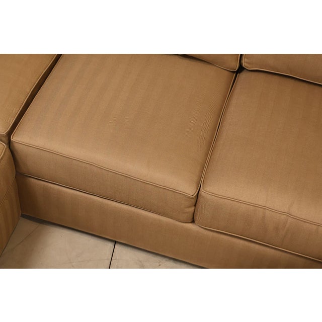 Ethan Allen Upholstered Custom Sectional Sofa With Chaise For Sale - Image 13 of 18