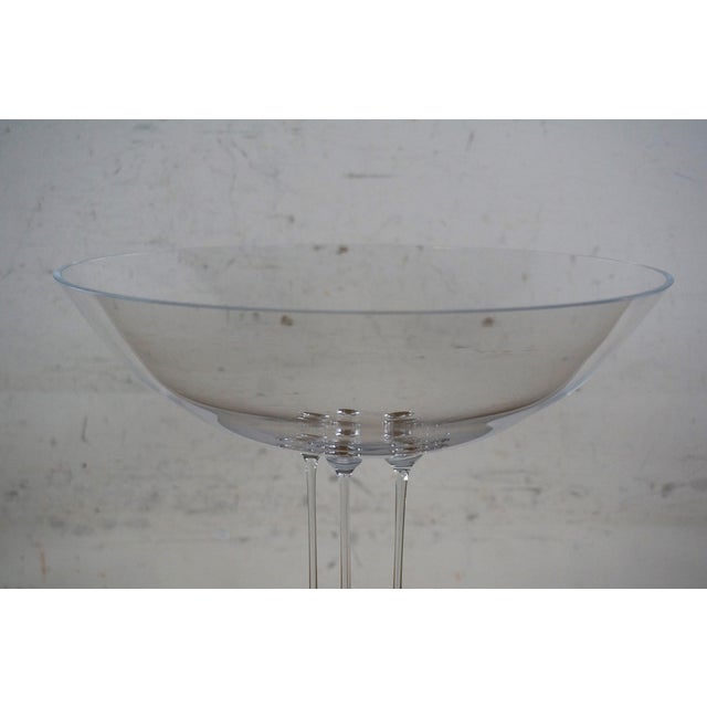 Late 20th Century Rosenthal German Crystal Glass Centerpiece Pedestal Bowl Compote Riser For Sale - Image 6 of 12
