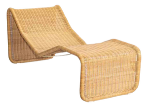 Woven Rattan Chaise Longue by Tito Agnoli, Italy, 1962